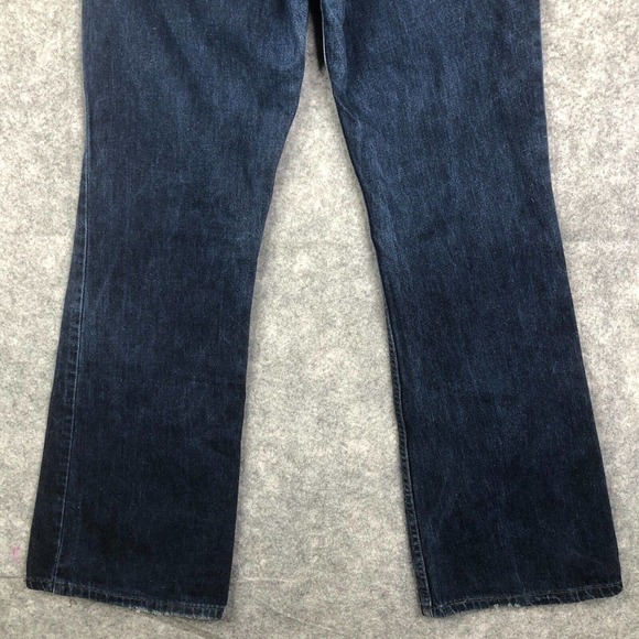 Vintage 90s Levi’s 514 Super Low Flared Leg 9 M JR. USA Denim Jeans Blue Baggy - Picture 11 of 12